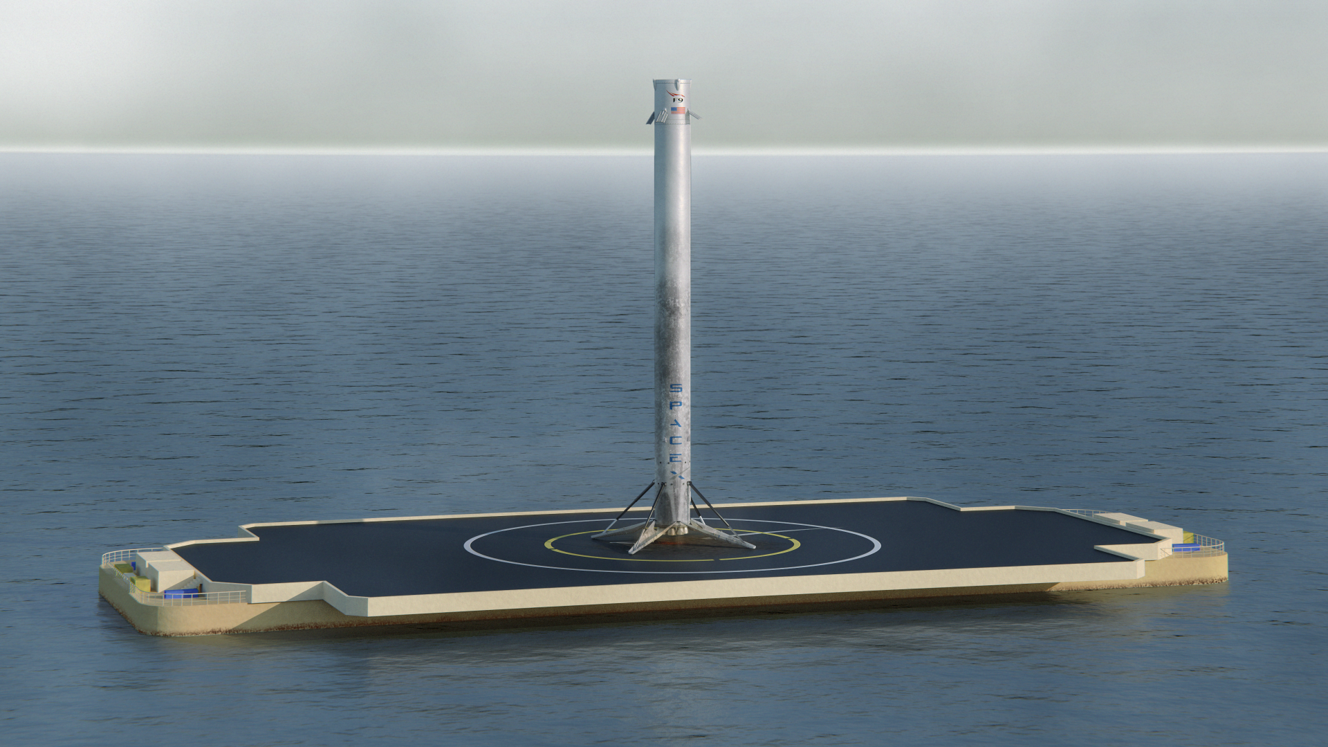 spacex landing floating platform