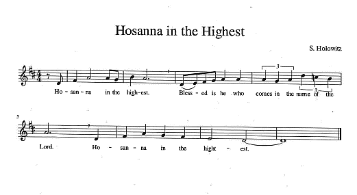 'Hosanna in the Highest'