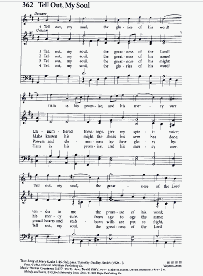 Canticle - the Magnificat - CP# 362 'My Soul Proclaims'