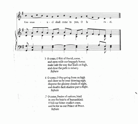 Closing Hymn - CP #89 - 'O Come,O Come Emmanuel'