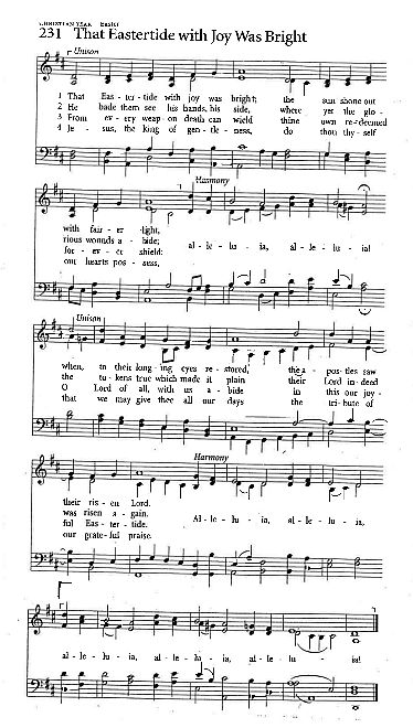 Closing Hymn - CP# 231 'That Eastertide with Joy Was Bright'