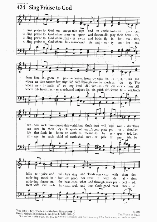 Closing Hymn - CP# 424 ‘Sing Praise to God’