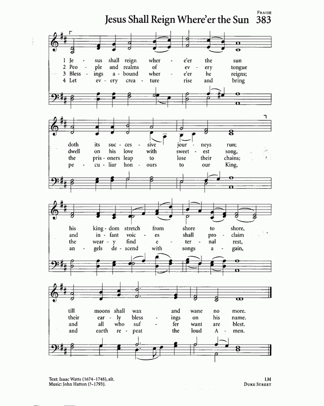 Closing Hymn - Jesus Shall Reign