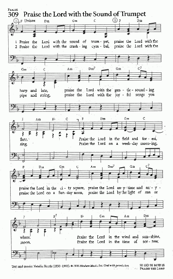 Closing Hymn CP #309 Praise the Lord With the Sound of Trumpets [Part 1]