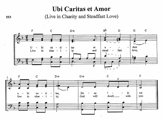 Communion Hymn  CP #553 'Ubi Caritas et Amor'