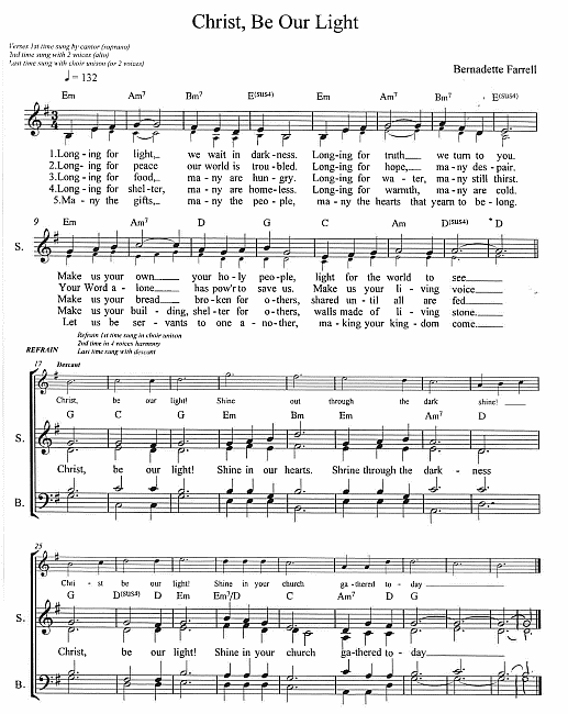 Communion Hymn 'Christ, Be Our Light'