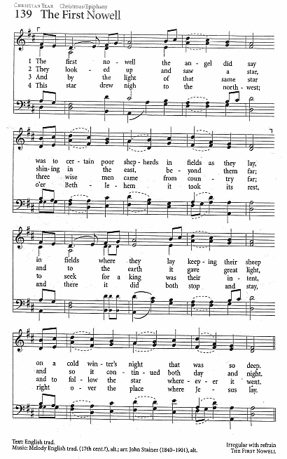 Communion Hymn CP #139 'The First Nowell'