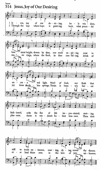 Communion Hymn CP #314  'Jesus, Joy of Our Desiring'