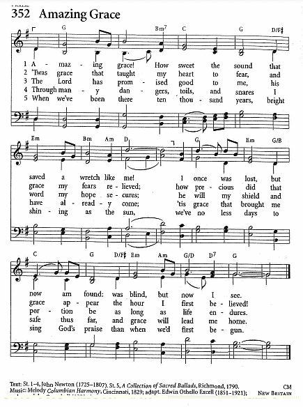 Communion Hymn CP #352 'Amazing Grace'