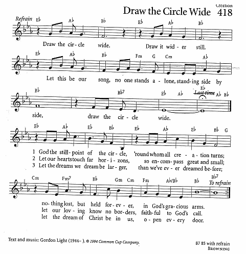 Communion Hymn CP #418 'Draw the Circle Wide'