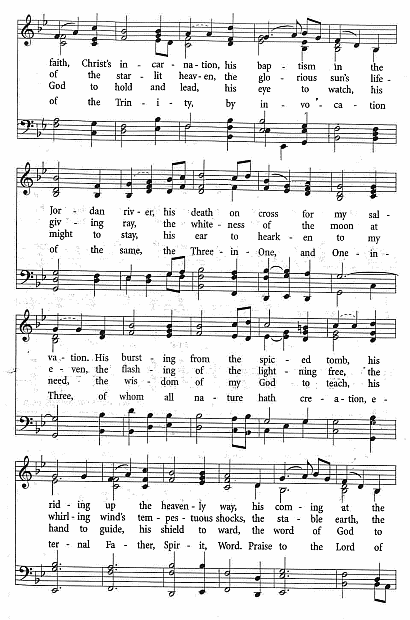 Communion Hymn CP #436 'I Bind unto Myself Today'
