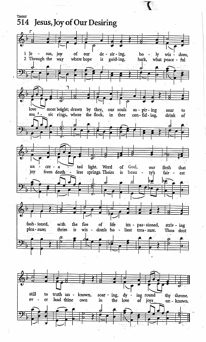 Communion Hymn CP #514 'Jesus, Joy of Our Desiring'