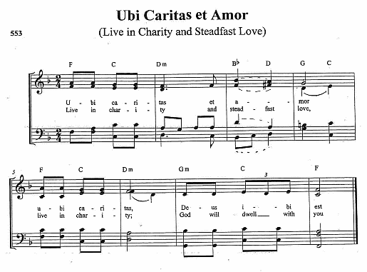 Communion Hymn CP #533 'Ubi Caritas et Amor'