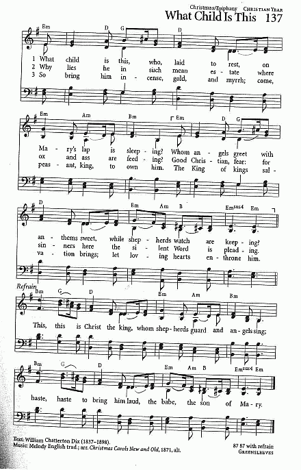 Gradual Hymn CP #137 'What Child is This'