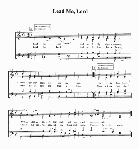 Hymn ‘Lead Me Lord’