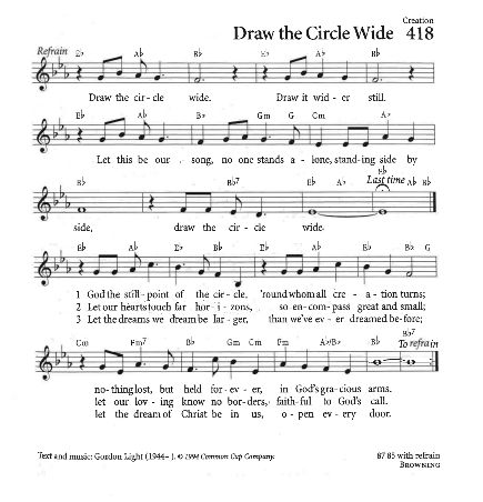 Hymn - CP# 418 'Draw the Circle Wide'