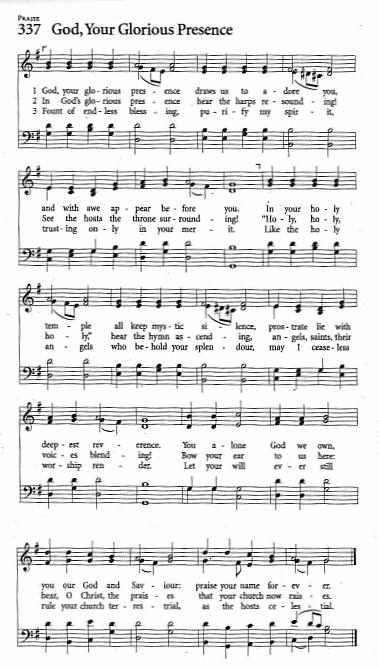Hymn CP #337 'God, Your Glorious Presence'