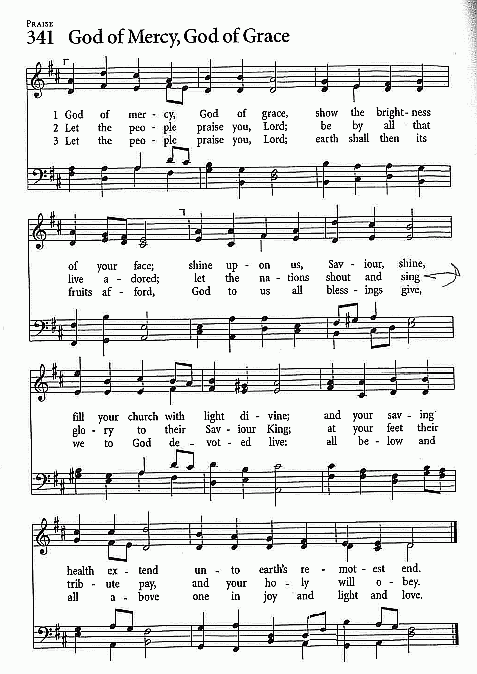 Hymn CP #341 'God of Mercy, God of Faith'