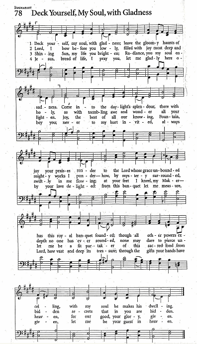 Hymn CP #87 'Deck Yourself, My Soul, with Gladness'