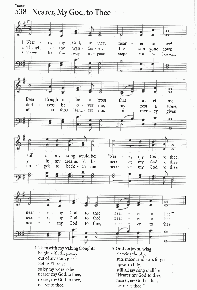 Hymn CP 538 - Nearer My God to Thee