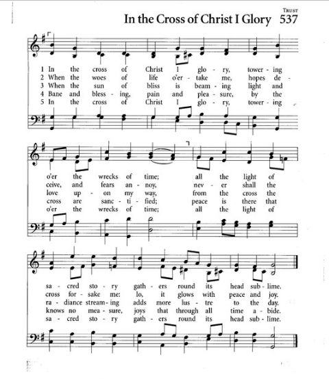 Hymn CP# 537 'In The Cross of Christ I Glory'