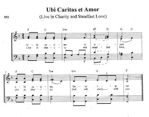 Hymn CP# 553 'Ubi Caritas at Amor'