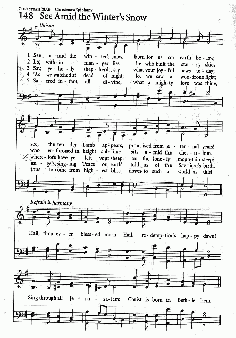 Offertory Hymn CP #148 'See Amid the Winter Snow'