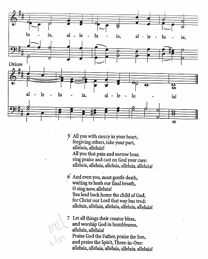 Offertory Hymn CP #355 'All Creatures of Our God and King'