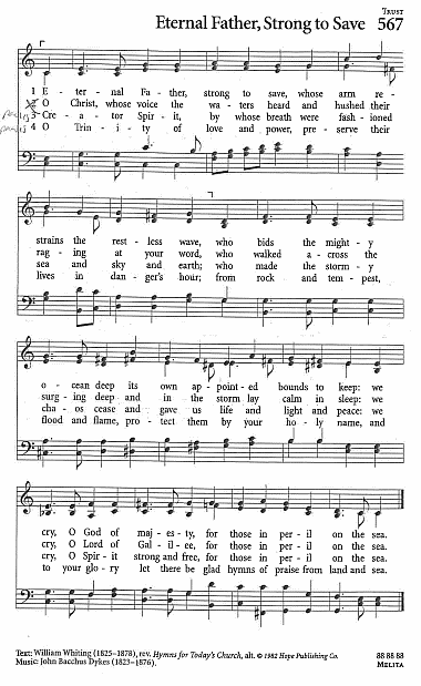 Offertory Hymn CP #567 'Eternal Father, Strong to Save'