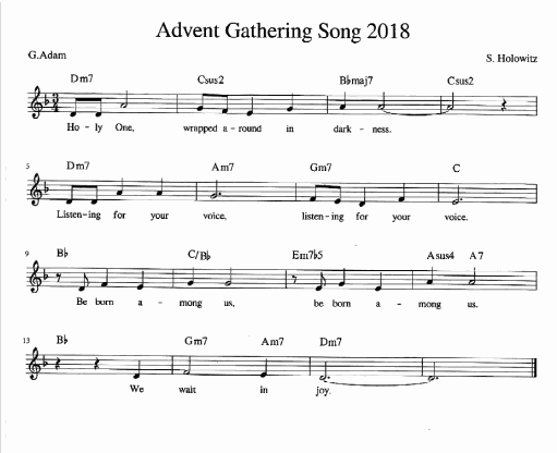 Opening Hymn - 'Advent Gathering Song'