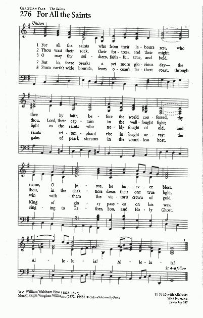 Opening Hymn - CP 276 – For All the Saints [part 1]