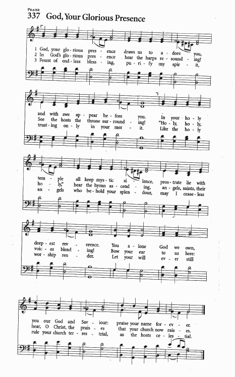 Opening Hymn - CP# 337 'God Your Glorious Presence'