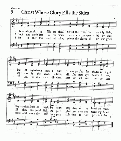 Opening Hymn CP #5 – Christ Whose Glory Fills the Skies