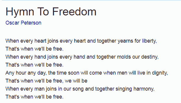 Postlude - Hymn For Freedom - Oscar Peterson
