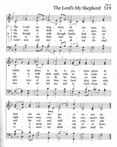 Presentation Hymn CP #519 'The Lord's My Shepherd'