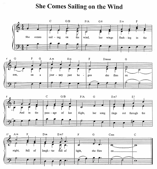 Presentation Hymn CP #656 'She Comes Sailing on the Wind'