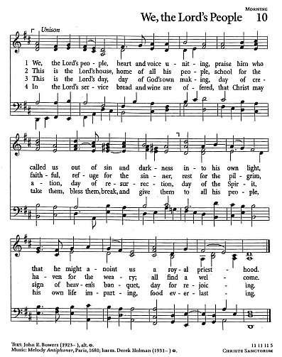Processional Hymn  CP #10 'We, the Lord's People'