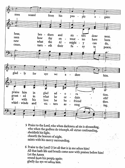 Processional Hymn  CP #384  'Praise to the Lord, the Almighty'
