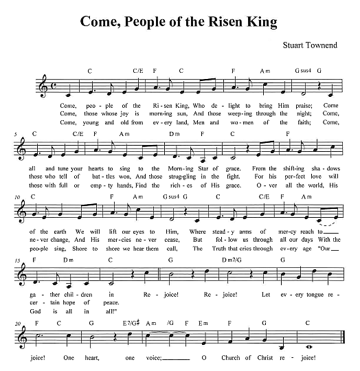 Processional Hymn 'Come, People of the Risen King'