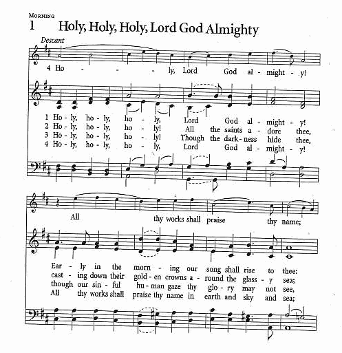 Processional Hymn CP #1 'Holy, Holy, Holy, Lord God Almighty'