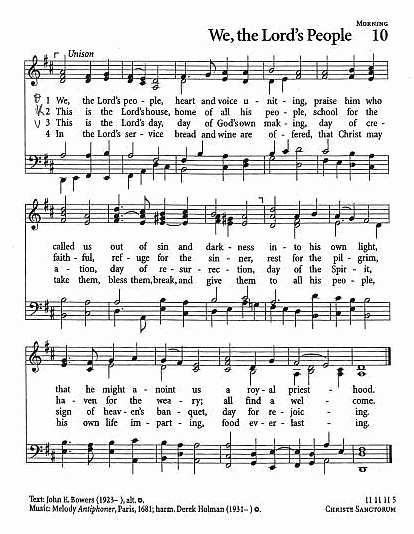Processional Hymn CP #10 'We, the Lord's People'
