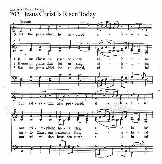 Processional Hymn CP #203 'Jesus Christ Is Risen Today'