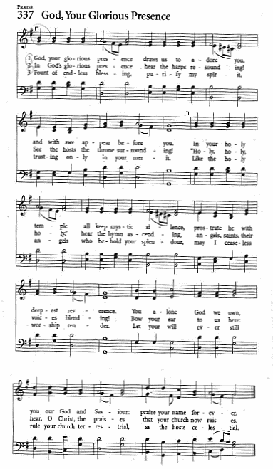 Processional Hymn CP #337  'God, Your Glorious Presence'
