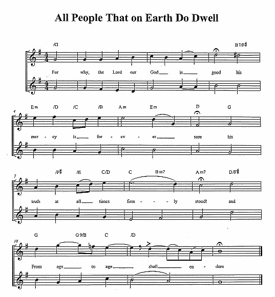 Processional Hymn CP #349  'All People That on Earth Do Dwell'[Page 2]