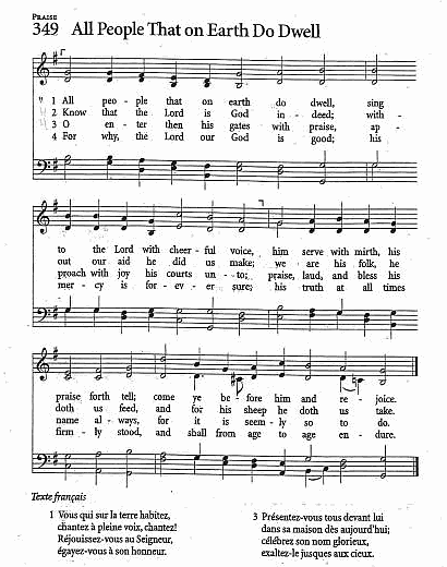 Processional Hymn CP #349 'All People That on Earth Do Dwell'