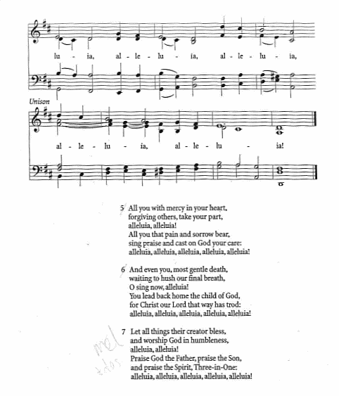 Processional Hymn CP #355 'All Creatures of Our God and King'