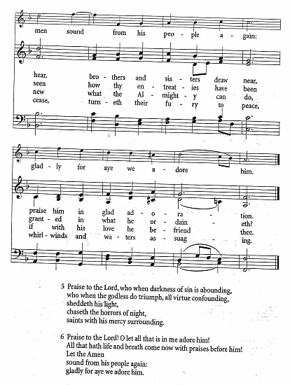 Processional Hymn CP #384  'Praise to the Lord, the Almighty'