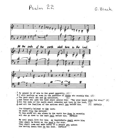 Psalm #22 – 'G. Black'
