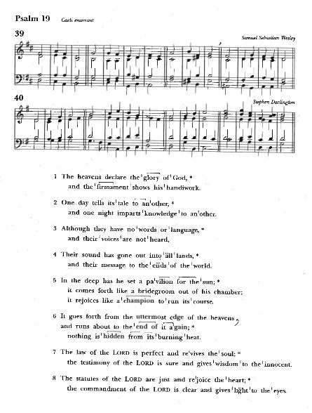 Psalm 19 – Anglican Chant