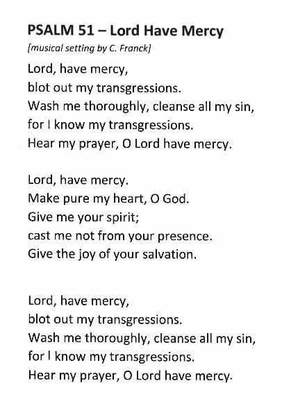 Psalm 51 'Lord Have Mercy'